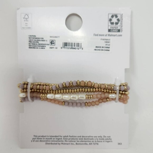 Time And Tru Multi Bracelets With Beads & Small Sunflower Pendant - Picture 4 of 6